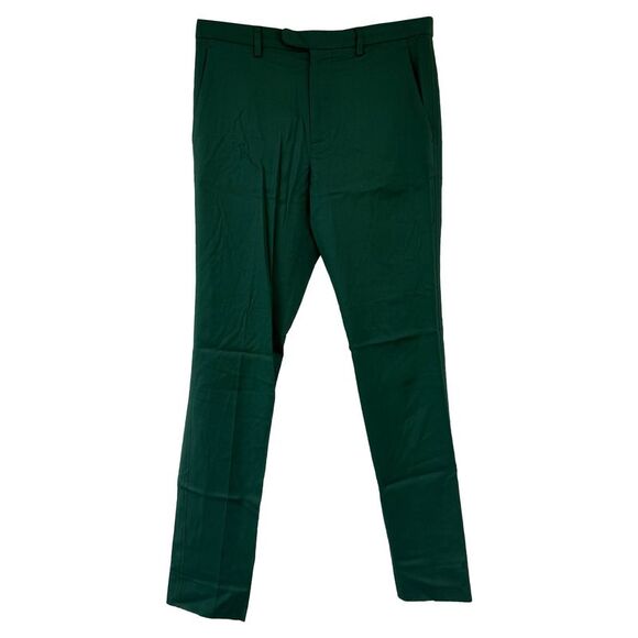Gucci Pants - Gucci Wed Accent Straight-Leg Trousers in Green Cotton